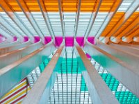 De Meyer Mia Santiago Calatrava  in Luik Guillemins 1 : Luik, Ter Streep, architectuur, kleuren