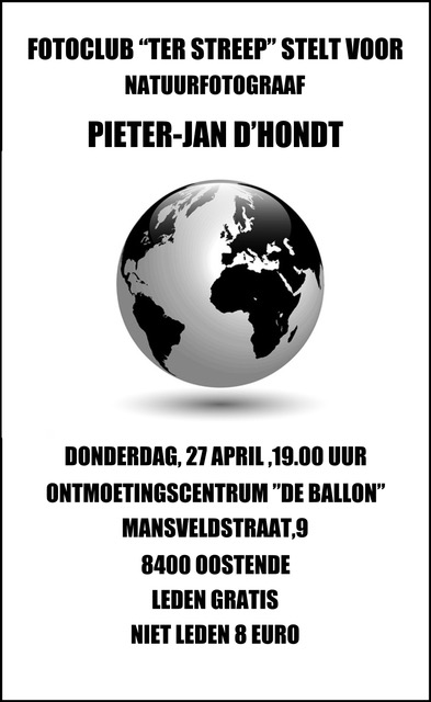 Lezing door Pieter-Jan D'Hondt op Donderdag 27 April